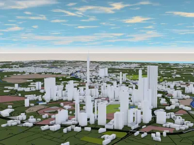 Kuala lumpur City Malaysia Low-poly 3D model