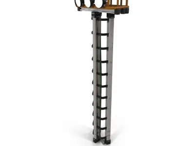 Lighting tower Low-poly 3D model