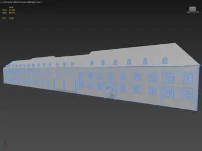 Rathaus Abtei Low-poly 3D model
