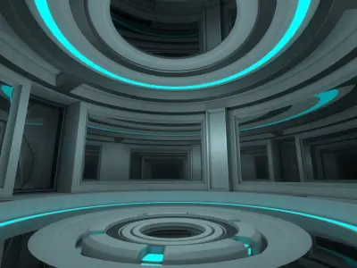 Sci Fi Room 3D model 16