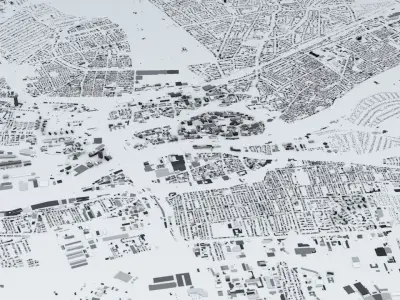 Bremen Streets and Buildings 3D model