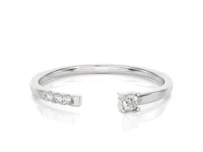 Light Minimalist Diamond Ring 3D print model