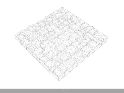 Stylized Lava Floor Tile Game Ready - AI Low-poly 3D model