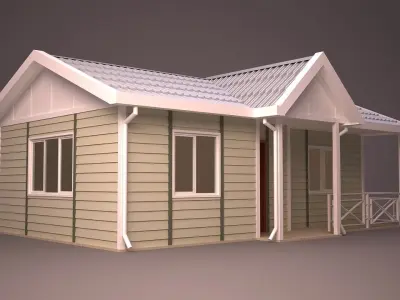 HOME house with roof 3D model