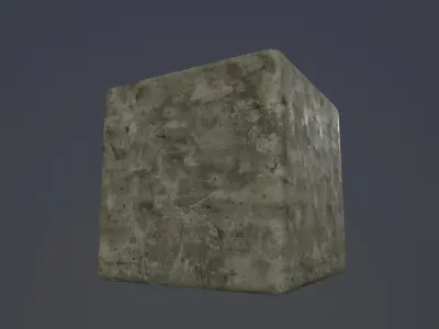 PBR Scanned Brushed Discolored Concrete Texture