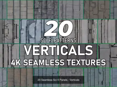 200 Seamless Sci-fi Panels - Collection Vol 1 Texture