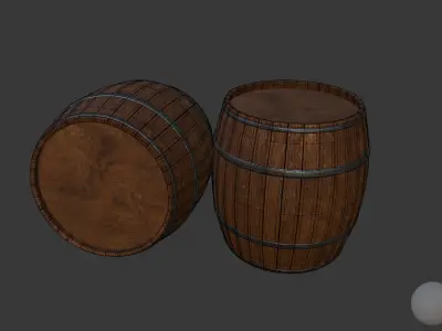 BARELL-TUN  Free low-poly 3D model