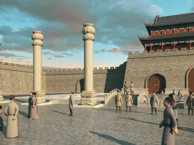 Ancient City Gate  3D model