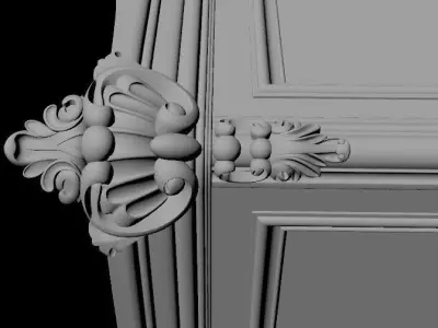 cupboard ornate cabinet 3D model