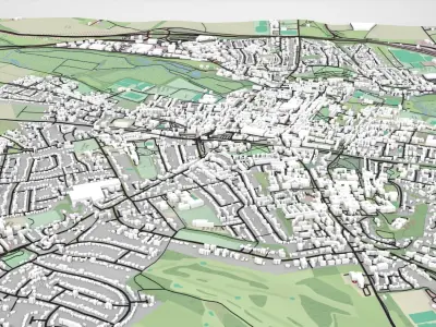 Cityscape Winchester Great Britain 3D model