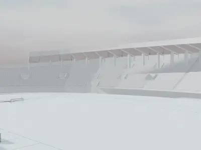 Tianhe Stadium Guangzhou China Low-poly 3D model