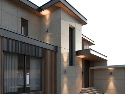 Modern Three Storey Villa 3D model