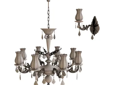 Classic Chandelier 001 3D model