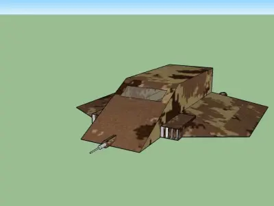Low poly spaceship Free low-poly 3D model