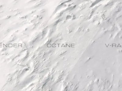 Snow 09 PBR Low-poly 3D model