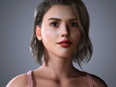 Eiza Gonzalez Character Low-poly 3D model