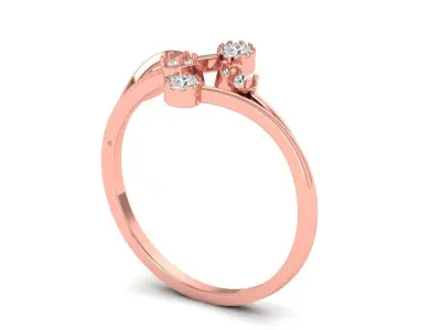 Solitaire Wedding Engagement Women Light Weight Rings 3D print model get