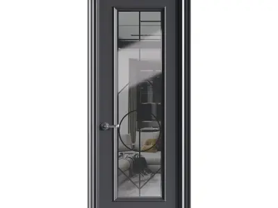 Modern entrance door 68 3D model