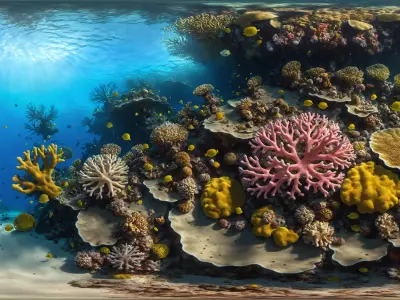 HDRI Coral Reef Panorama Megapack Low-poly 3D model