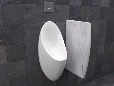 Urinal 1 with marble top 3D model