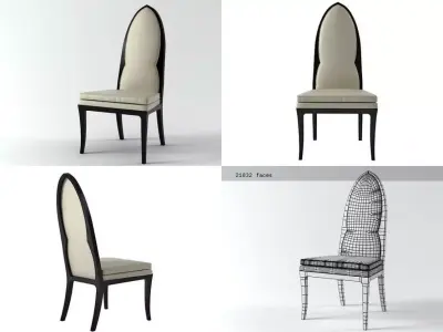 Arch Back Side Chair 3D model