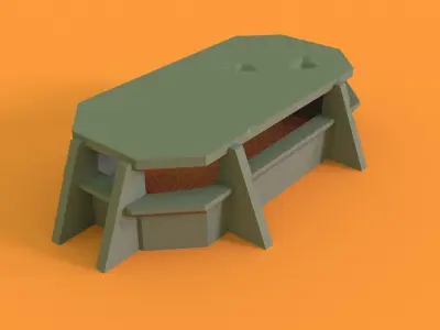 Bunker for 28mm wargames like WH40K 3D print model