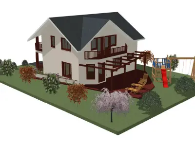 Framing House Free 3D model