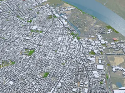 Barranquilla Atlantico Colombia 25km Low-poly 3D model