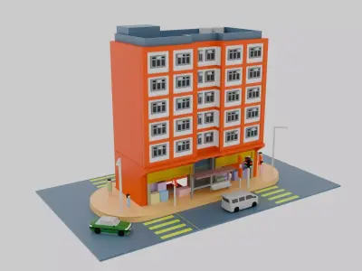 Hong Kong Building Pack 4 3D model
