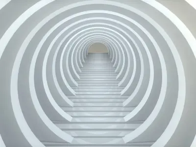 Sci Fi Tunnel Low-poly 3D model get