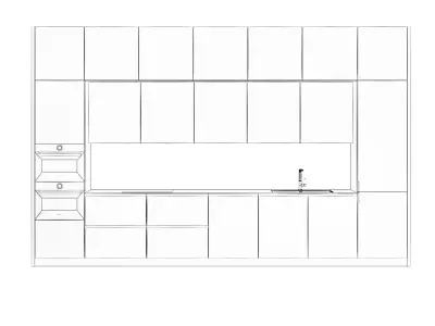 Contemporary Kitchen SCAVOLINI Low-poly 3D model