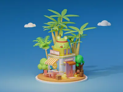 Monster Convenience Store Free 3D model