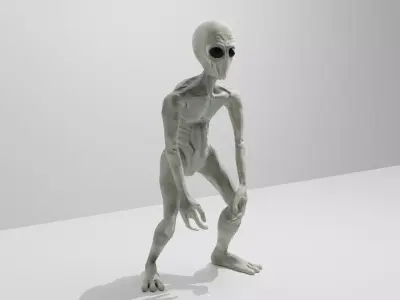 Alien humanoid Low-poly 3D model