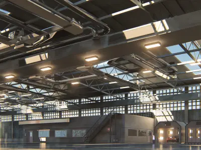 Warehouse industrial building 3D model