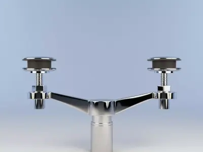 Sadev Spider Fitting 2 Arms - Glass Hardware 3D model