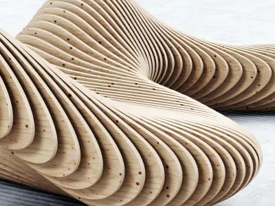 Parametric bench n6 3D model