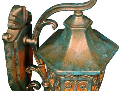 Classic Facade street Wall Lamp Light Lantern streetlight Sconce 3D model