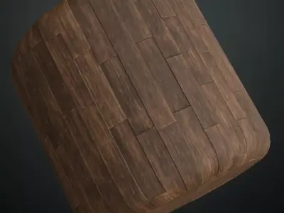 Rustic Dark Walnut Vertical Planks PBR Texture