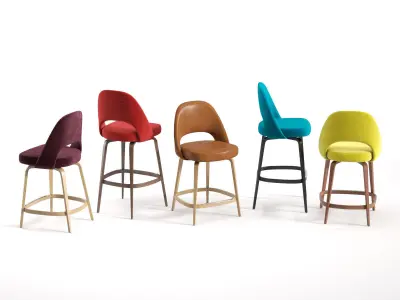 Saarinen Executive Bar and Counter Stool 3D model