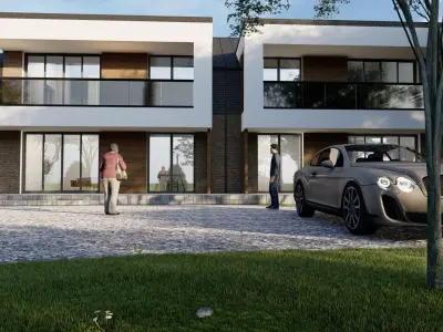 Modern Villa 3D model 26