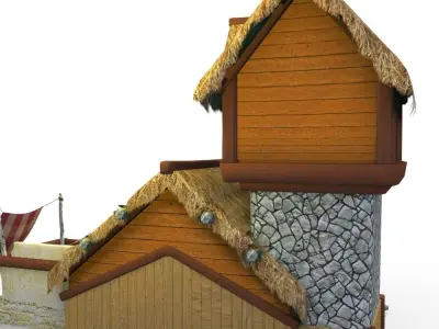 viking house Low-poly 3D model