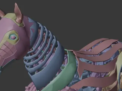 Sci-fi robot horse 3D model