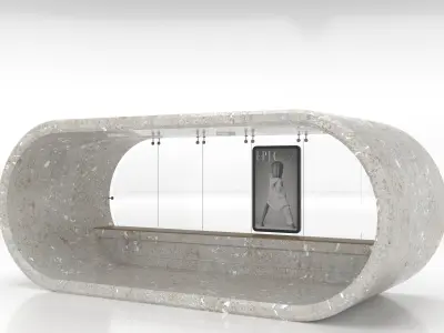 Oval buustop 3D model