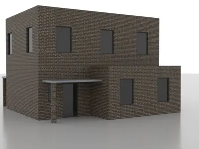 City Fire Station 3 Low-poly 3D model