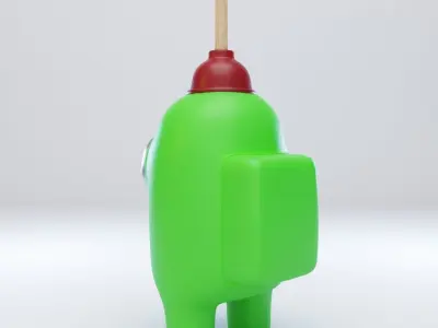 Among Us Plunger Character 3D model