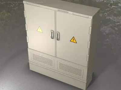 Electrical Distribution Cabinet 68 Low-poly 3D model