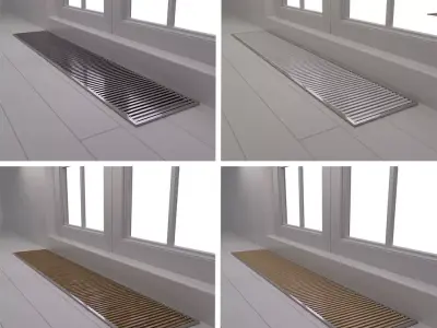 Underfloor radiator corona floor 3D model