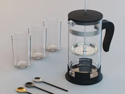 French press IKEA Upphetta 3D model