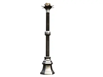 Medieval Torch Low-poly 3D model 17