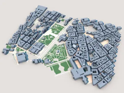 Burgtheater Vienna Austria 3D model